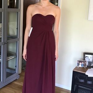 Azazie Strapless Gown (with leg slit)